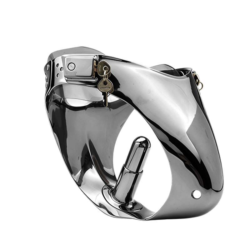 Stainless steel chastity belt Big bag Silicone style