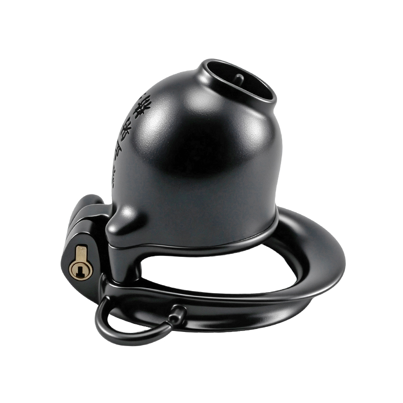 Black Engraved Text  Chastity lock A1-103